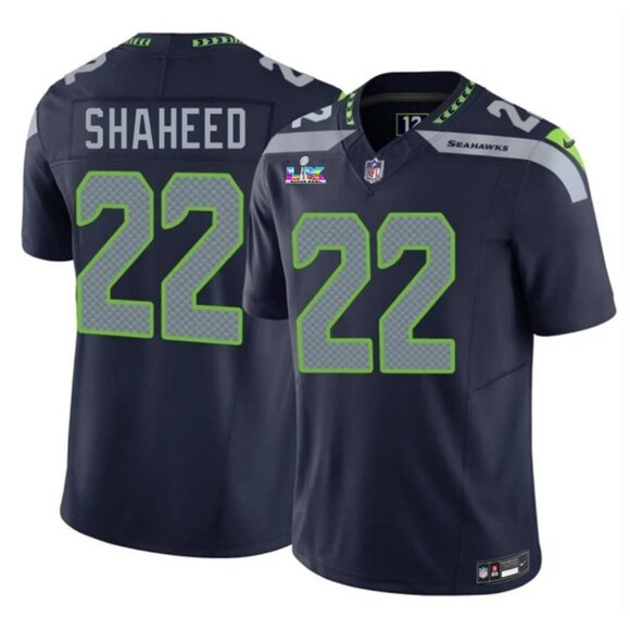 Mens or Youths Choose Rashid Shaheed Super Bowl LX Stitched Jersey Navy Vapor